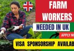 Farm Jobs In UK For Foreigners With Visa Sponsorship